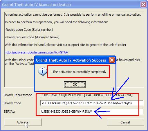 gta iv activation serial key